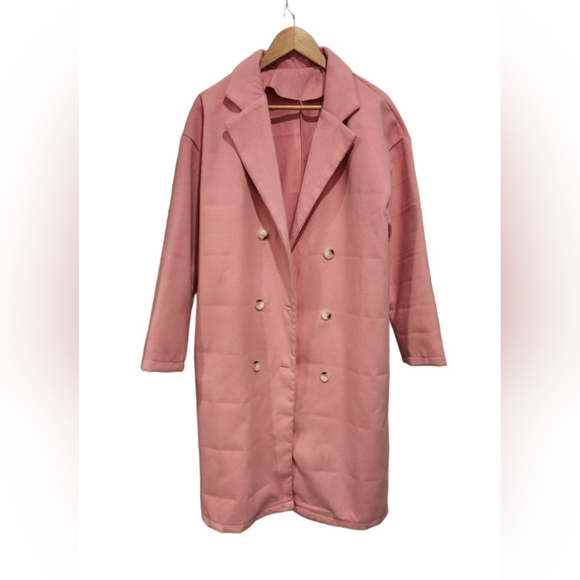COPY - Pink Light Weight Trench Style Coat - Picture 1 of 7